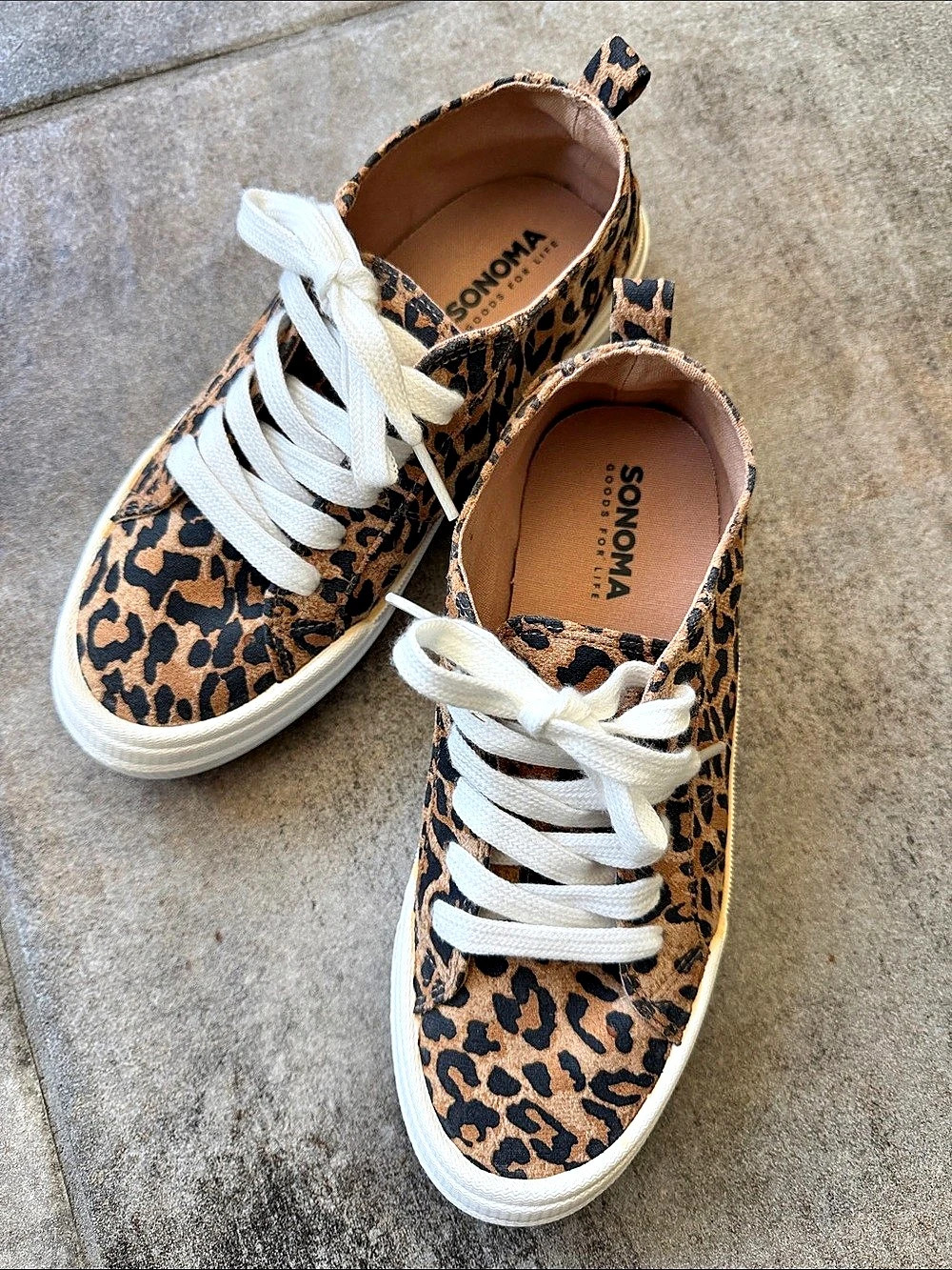 Sonoma Goods For Life Clementine Leopard Sneakers girls size US 4 like new